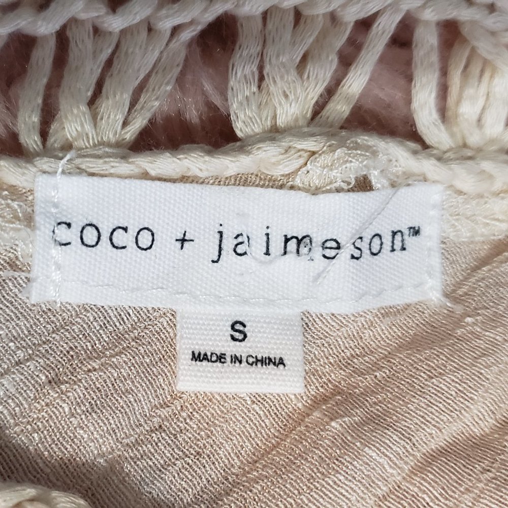 Nwot Coco + Jaimeson Boho Fringe Top -Size Small - image 3